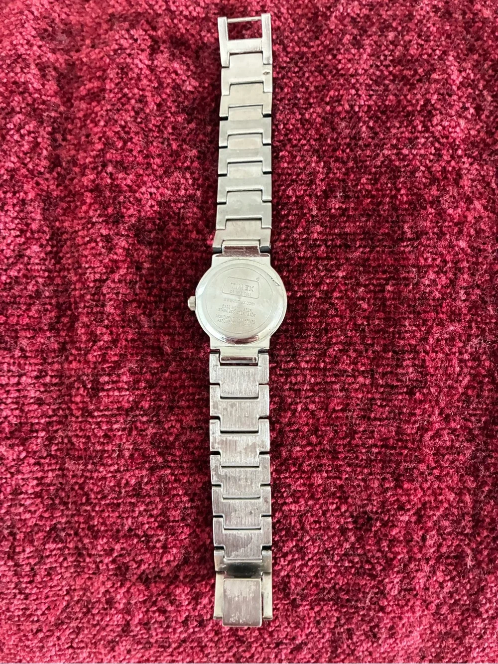 Vintage Timex Two-Tone Steel Bracelet Watch with Pale Silver Dial - Excellent